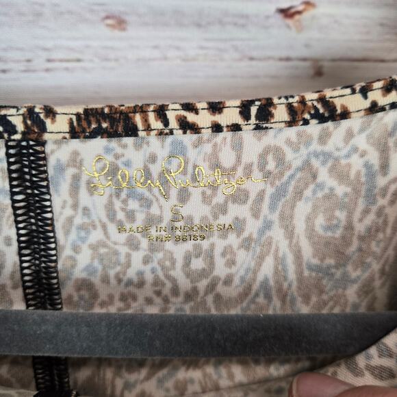 Lilly Pulitzer Karessa Top Size S Leopard Print Stretch Long Sleeve Pullover NWT - Picture 6 of 13